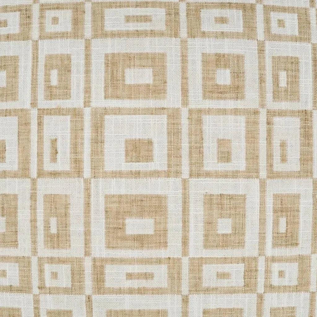 Cubic White Brown Throw Pillow With Insert