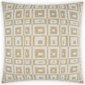 Cubic White Brown Throw Pillow With Insert
