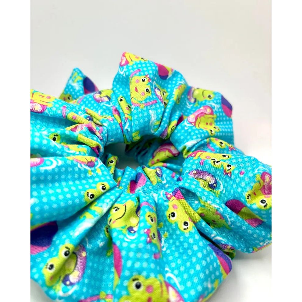 Swimming Frogs Summer Scrunchie