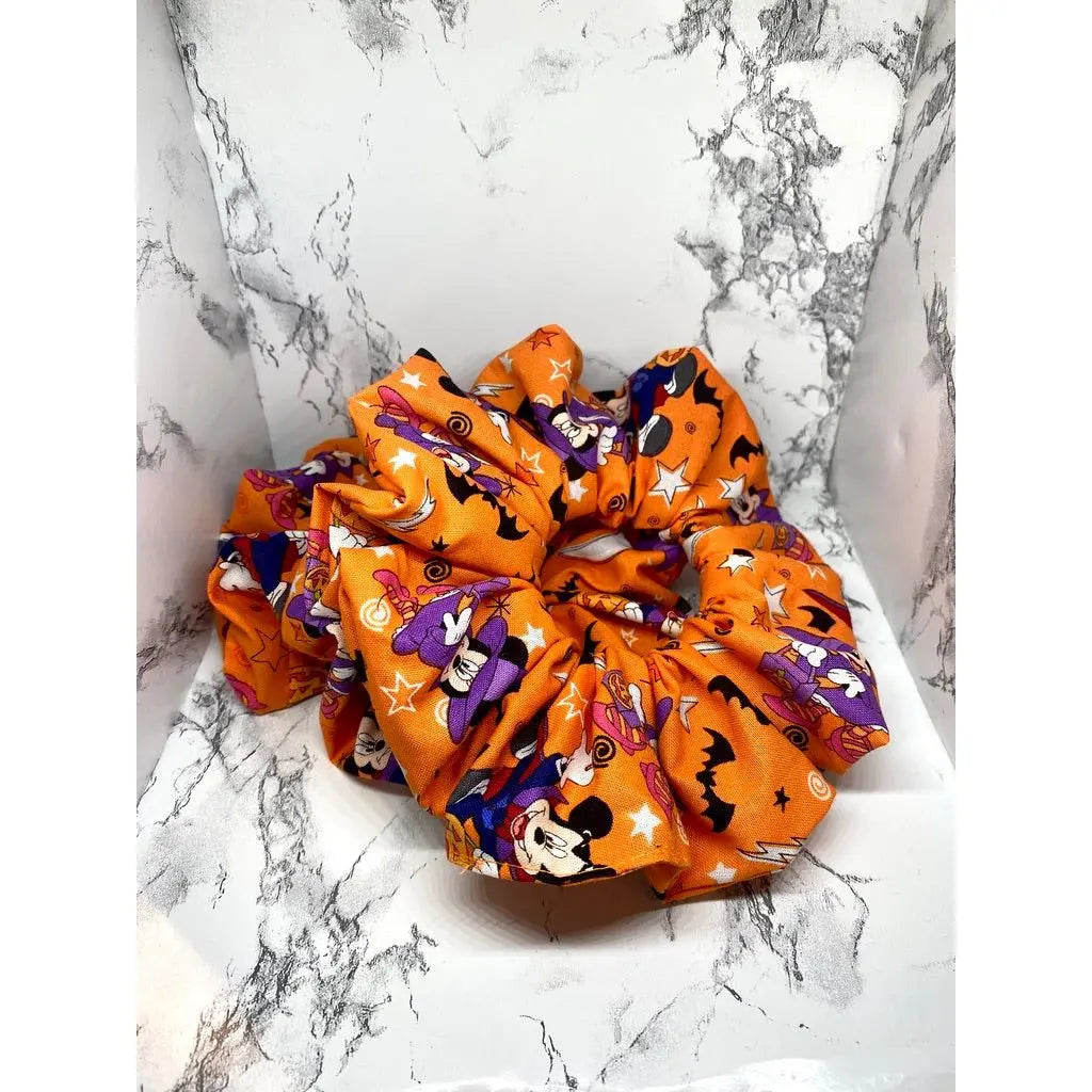 Orange Mickey Halloween Scrunchie