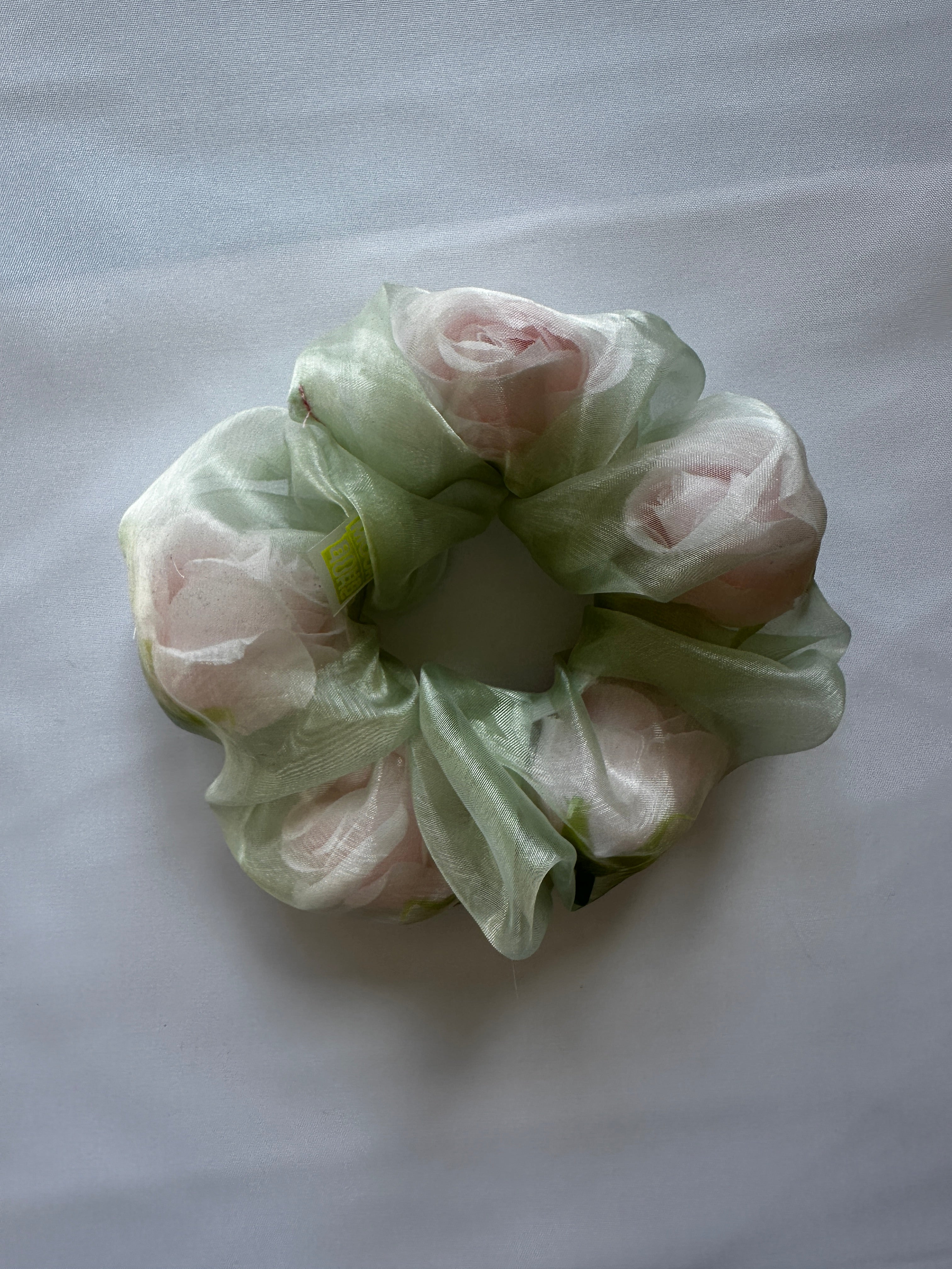 Mini Sheer Rose Stuffed Scrunchie