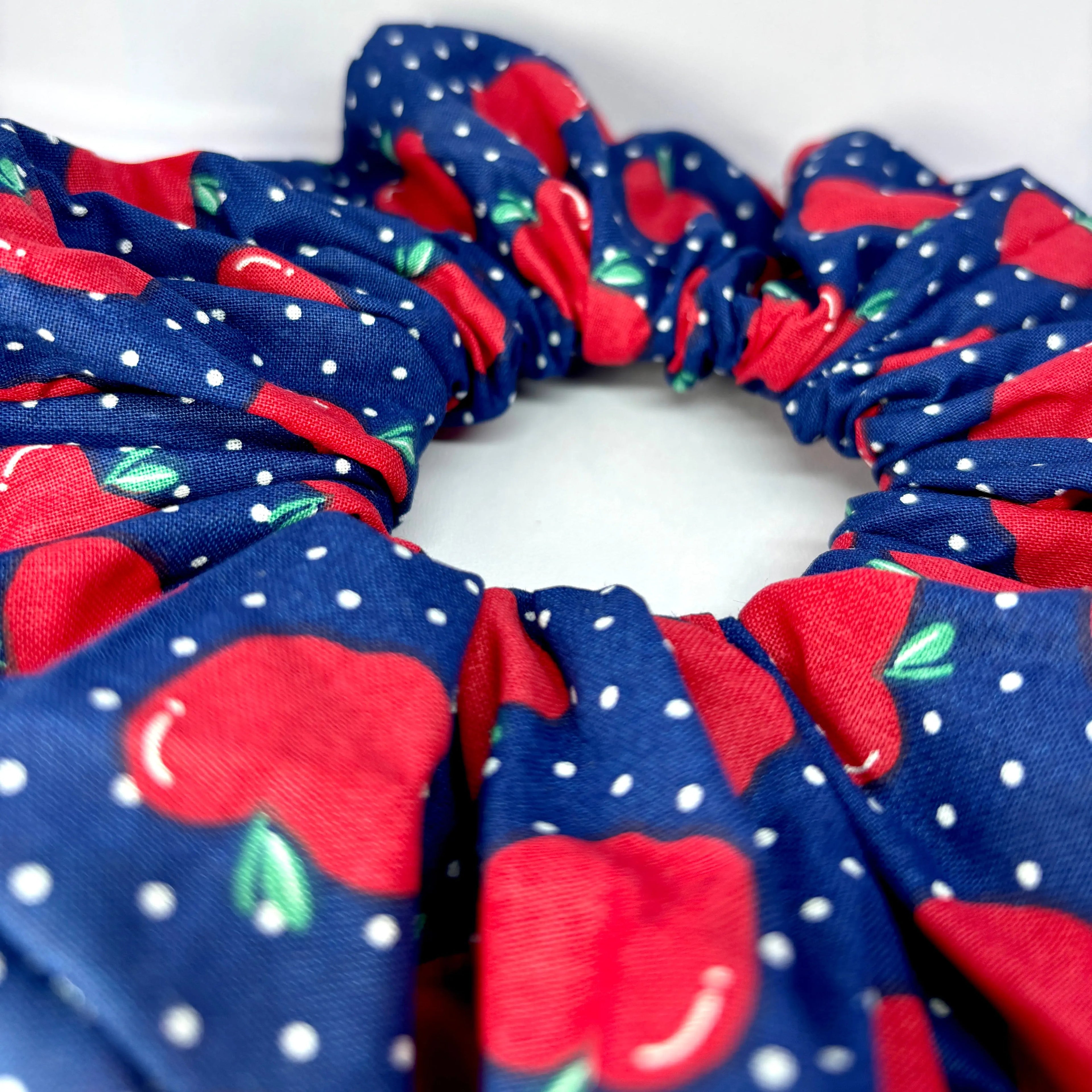 Blue Apple School Scrunchie