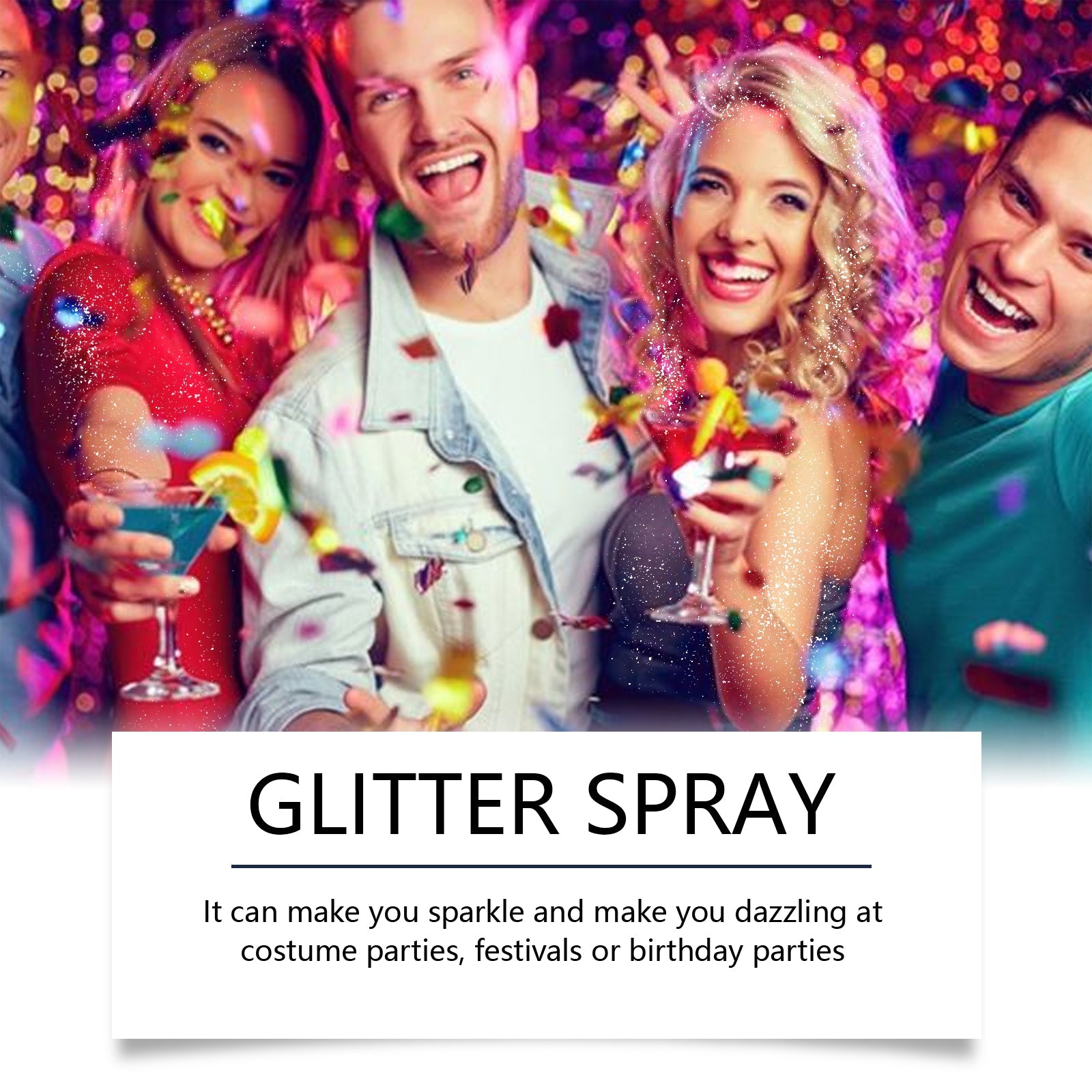 Stage Makeup Glitter Spray, Dance Party Festive Atmosphere Carnival Hair Body Highlight Glitter Spray