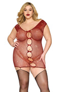 Burgundy Glitter Net Chemise