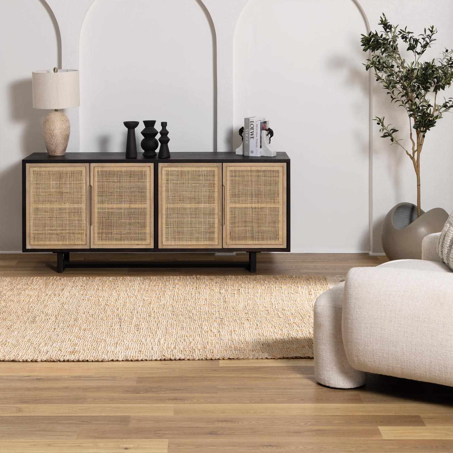Lonut Checkered Jute Area Rug - Promo - Clearance