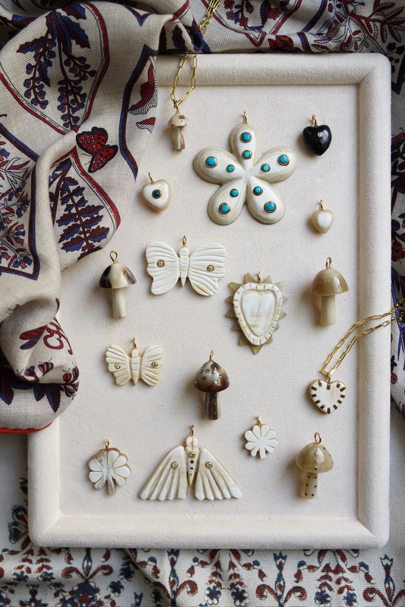 Mushroom Light Horn and Brass Charm