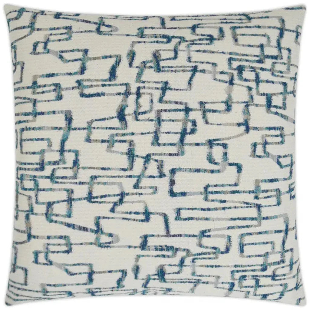 Da Vinci Lapis Blue Throw Pillow With Insert