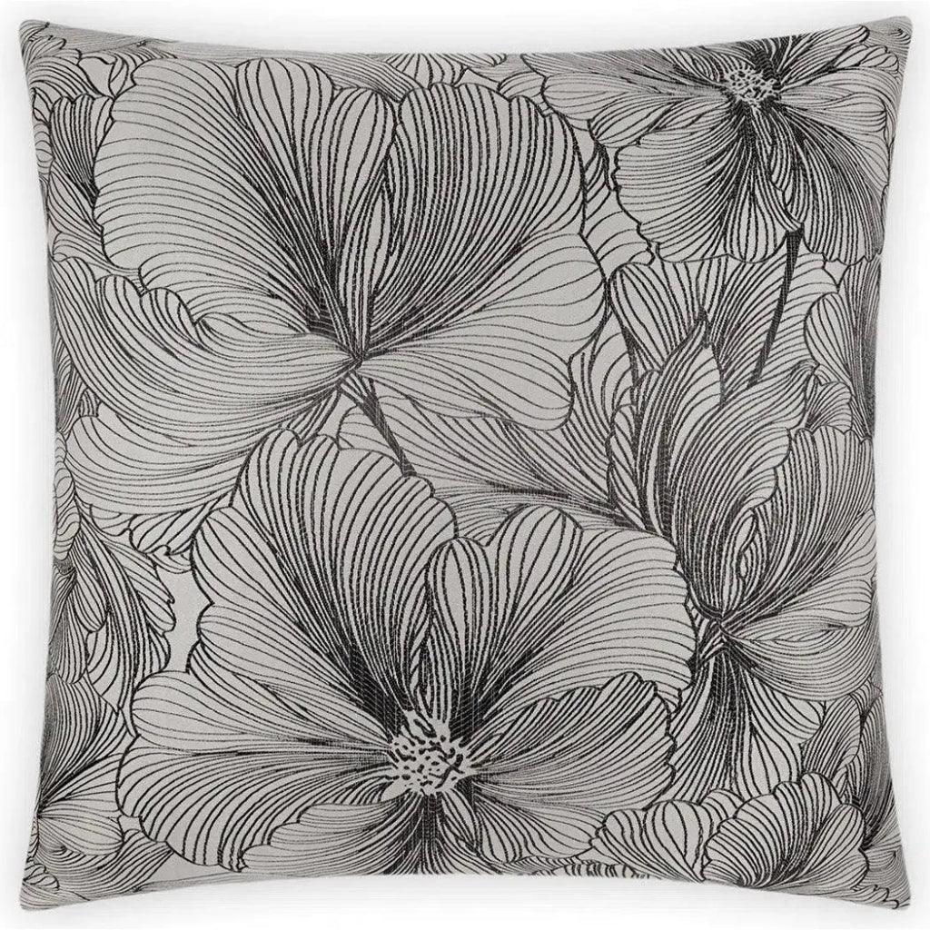 Delhi Smoke Grey Throw Pillow With Insert