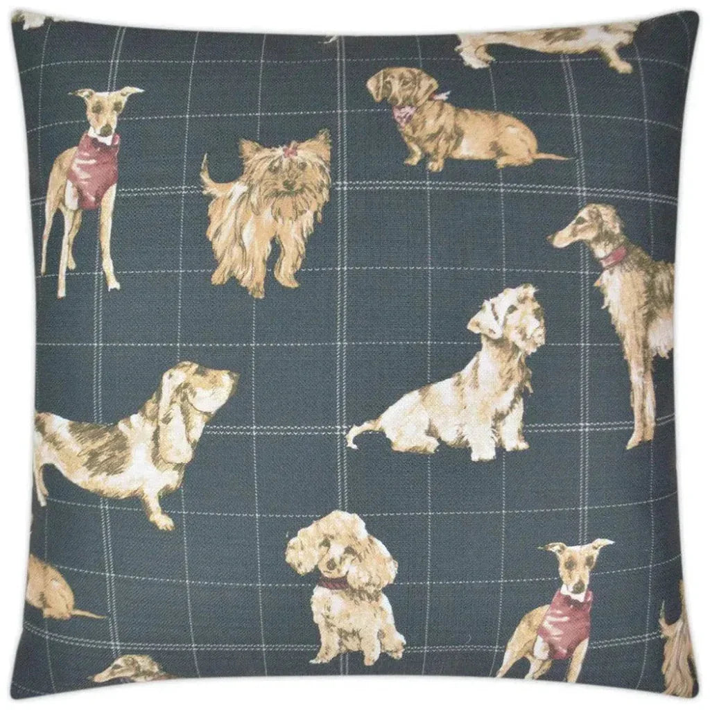 Dog Daze Midnight Black Throw Pillow Insert