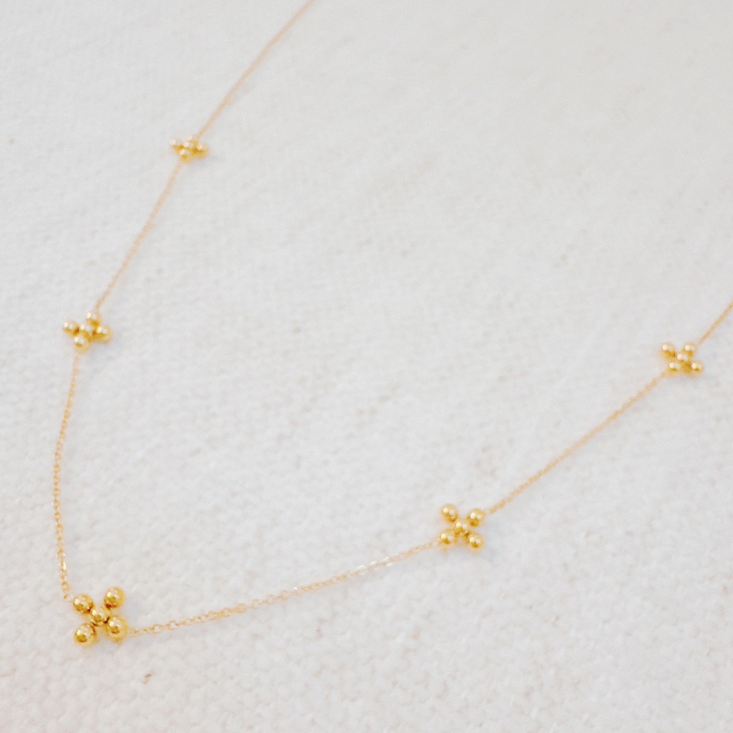 Dot Dot Golden Cross Necklace - Water & Tarnish Resistant