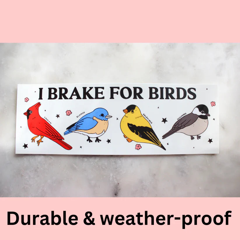 "I Brake For Birds" Bumper Sticker