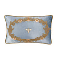Venice Blue Silk Velvet Throw Pillow Cover 12 X 20