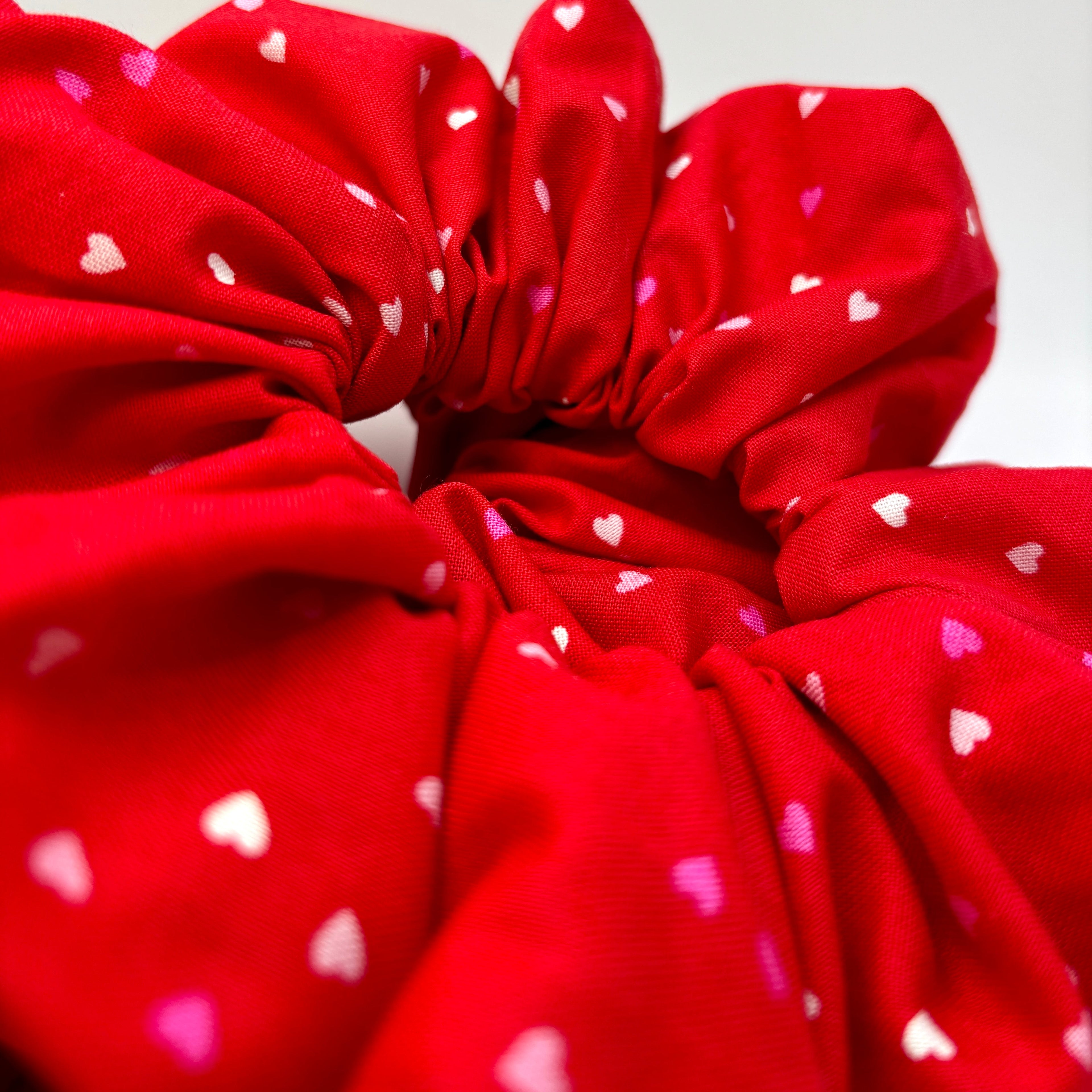 Red Hearts Valentine's Day Scrunchie