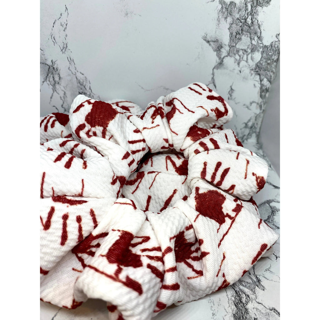 Bloody Hands Halloween Bullet Scrunchie