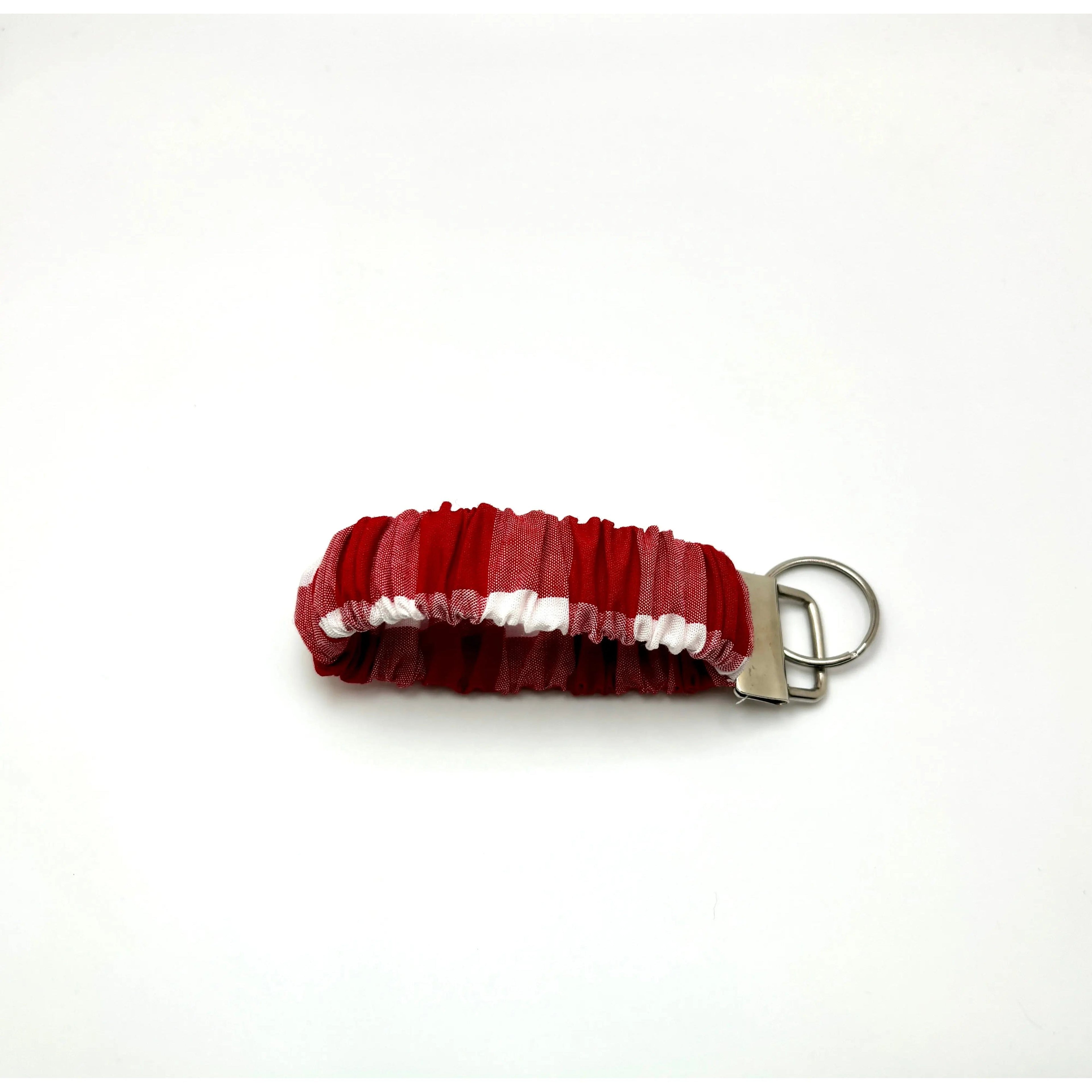 Red Plaid Scrunchie Wristlet