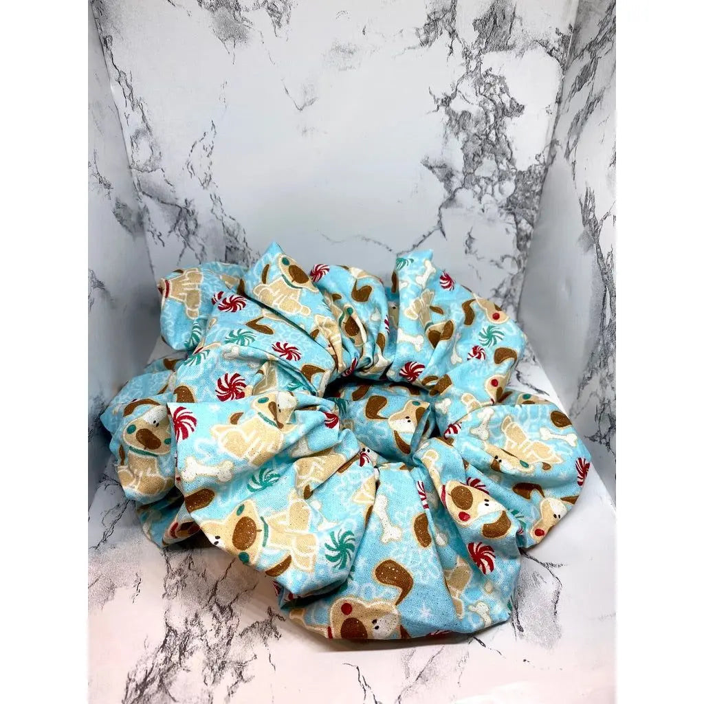 Gingerbread Dogs Christmas Scrunchie