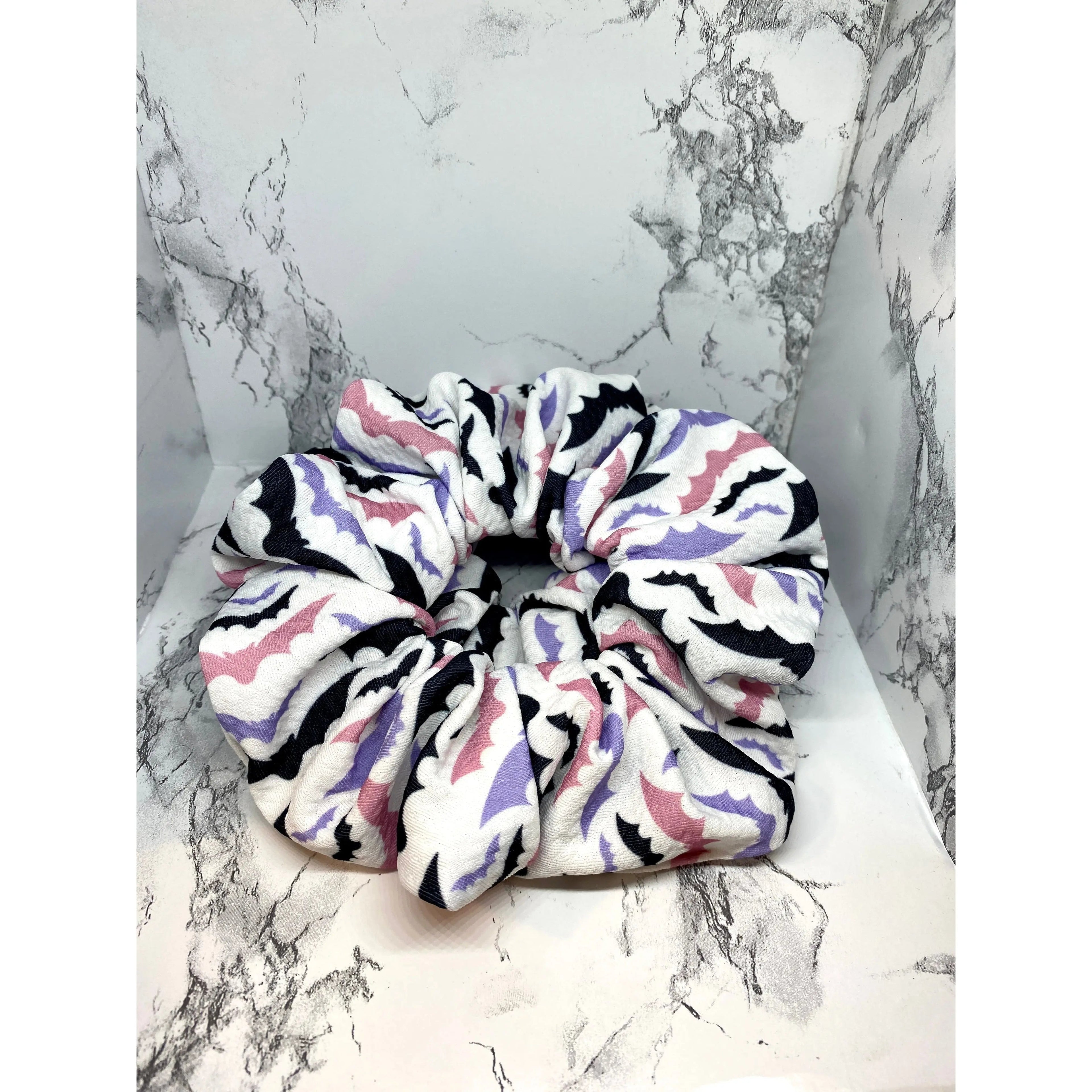 Pastel Bats Halloween Bullet Scrunchie