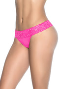 Microfiber and Lace Thong