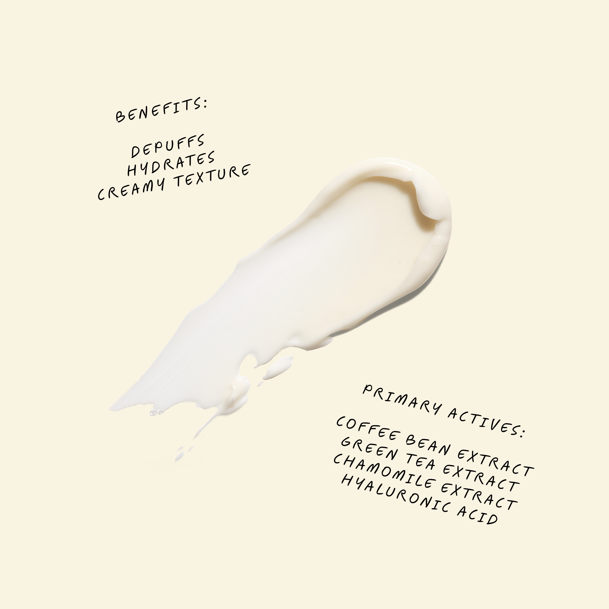 eye cream - depuffing coffee bean + green tea
