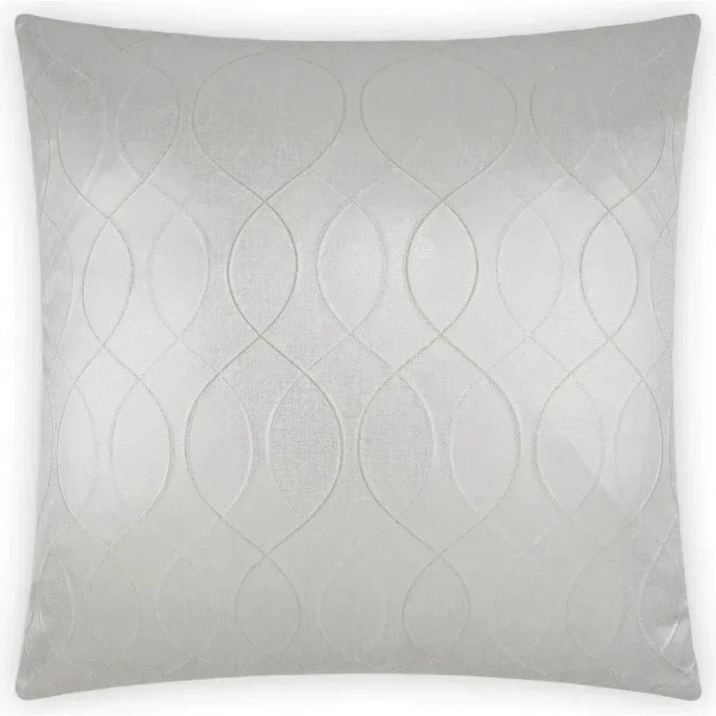 Elation Pearl White Throw Pillow With Insert
