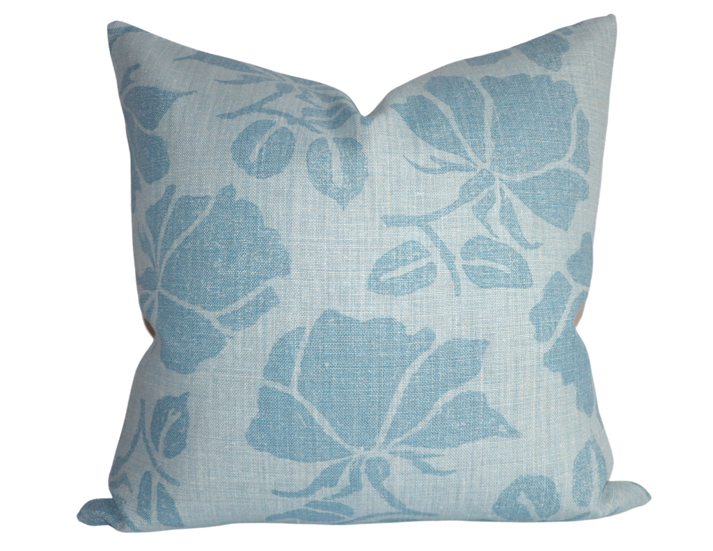 Emilia Pillow Cover in Blue, Peter Dunham Textiles