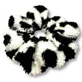 Fluffy Cow Print Scrunchie