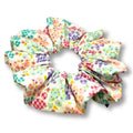 Pastel Paw Prints Spring Scrunchie