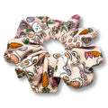 Pink Floral Bunny Easter Bullet Scrunchie