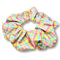 Pastel Plaid Bullet Scrunchie