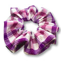 Purple Plaid Spring Scrunchie