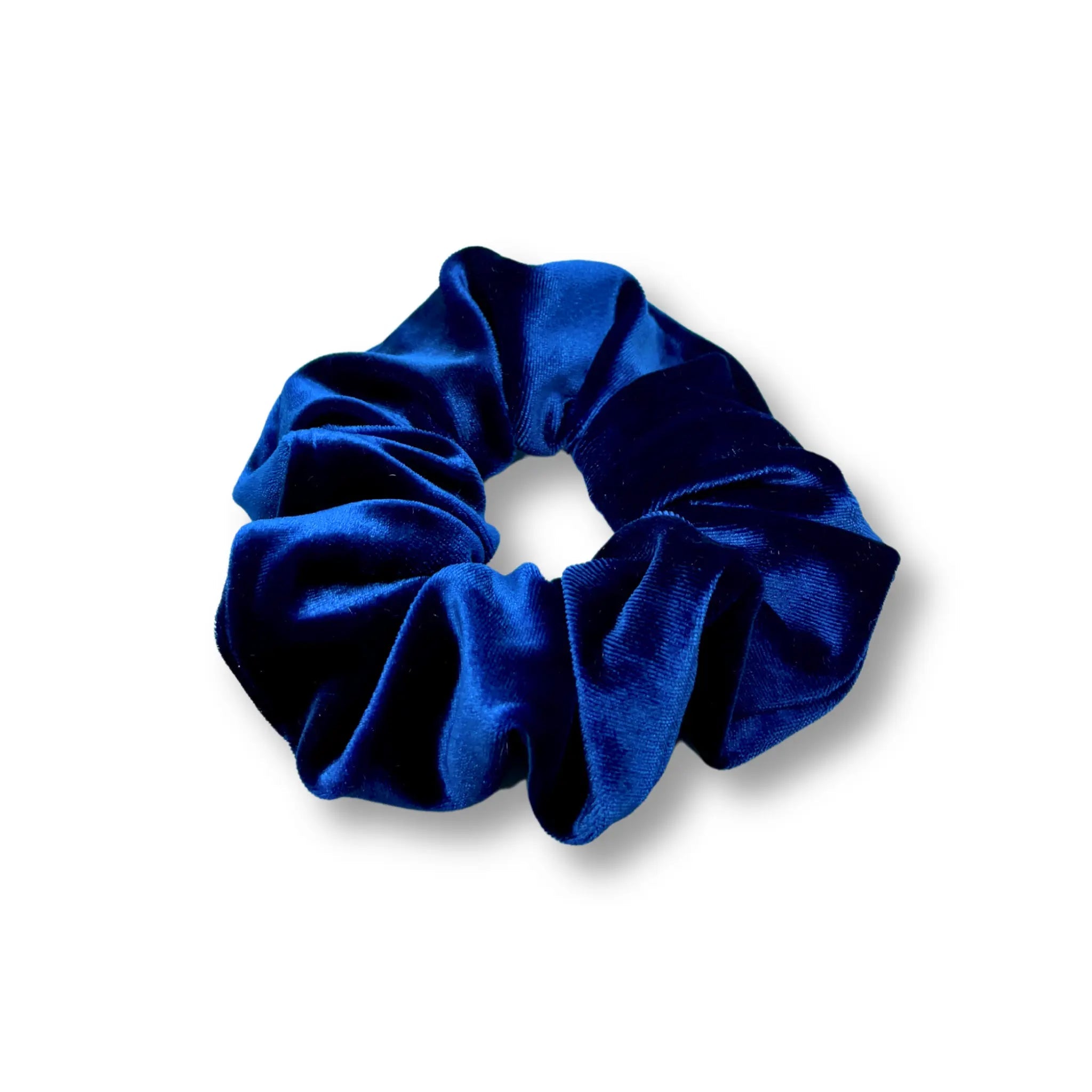 Mini Royal Blue Velvet Scrunchie