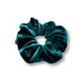 Mini Teal Green Velvet Scrunchie
