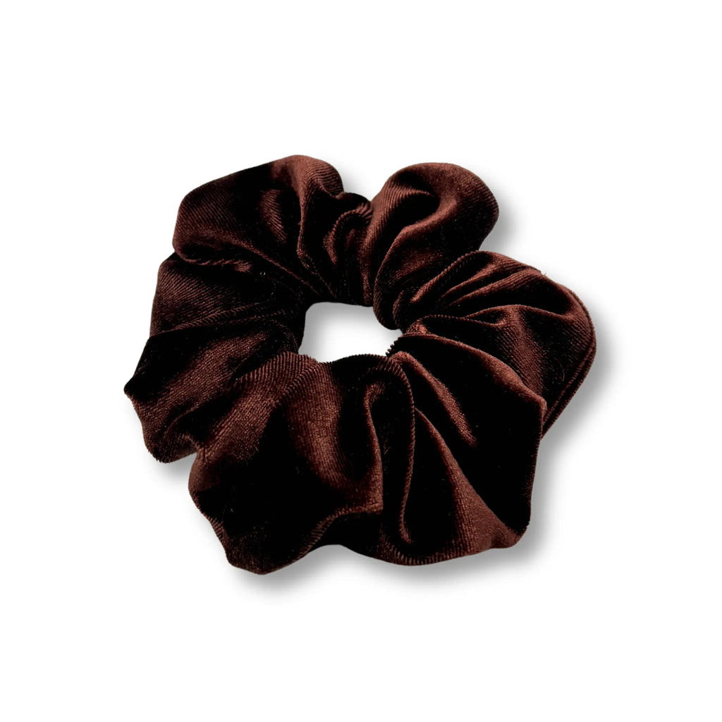 Mini Brown Velvet Scrunchie
