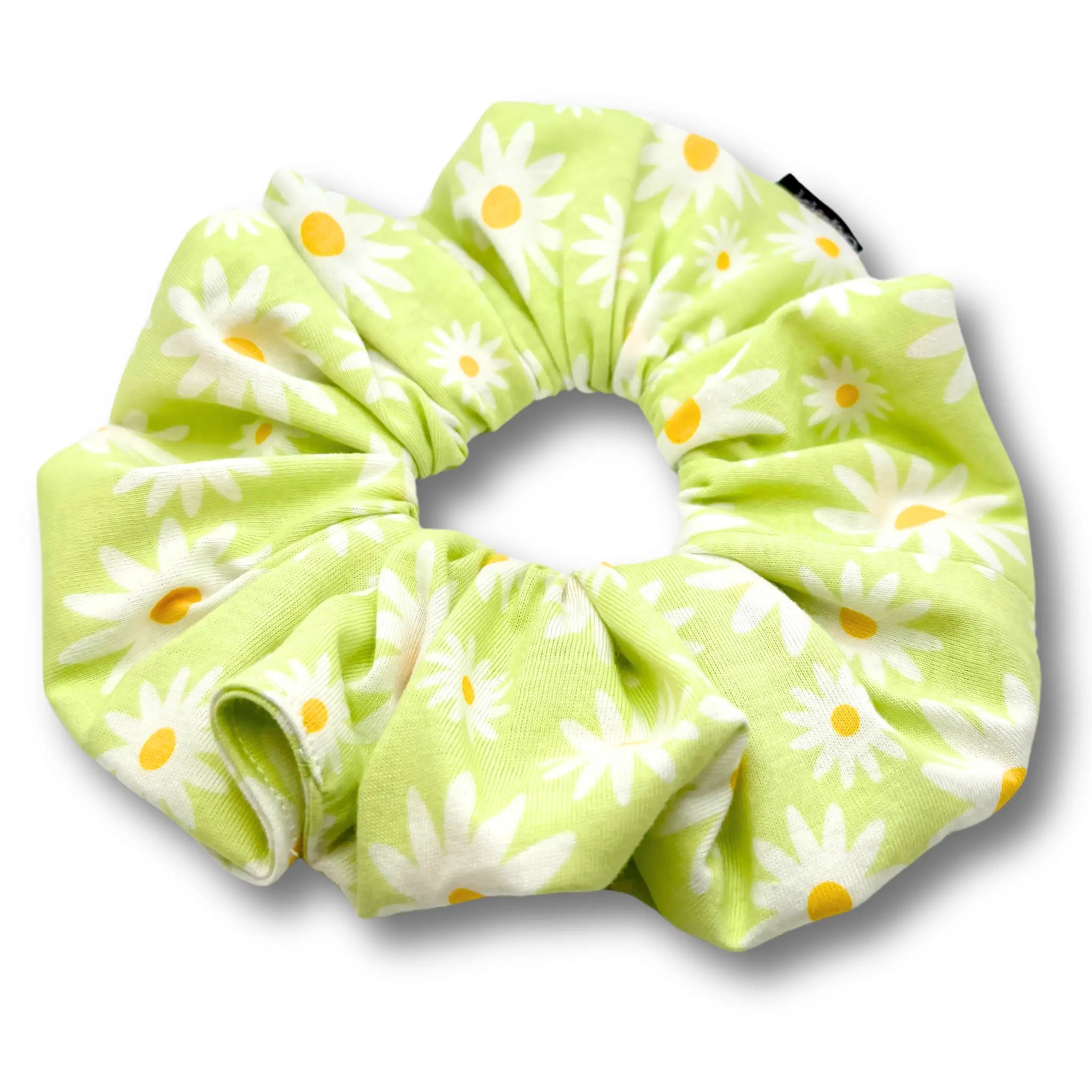Green Daisy Summer Scrunchie