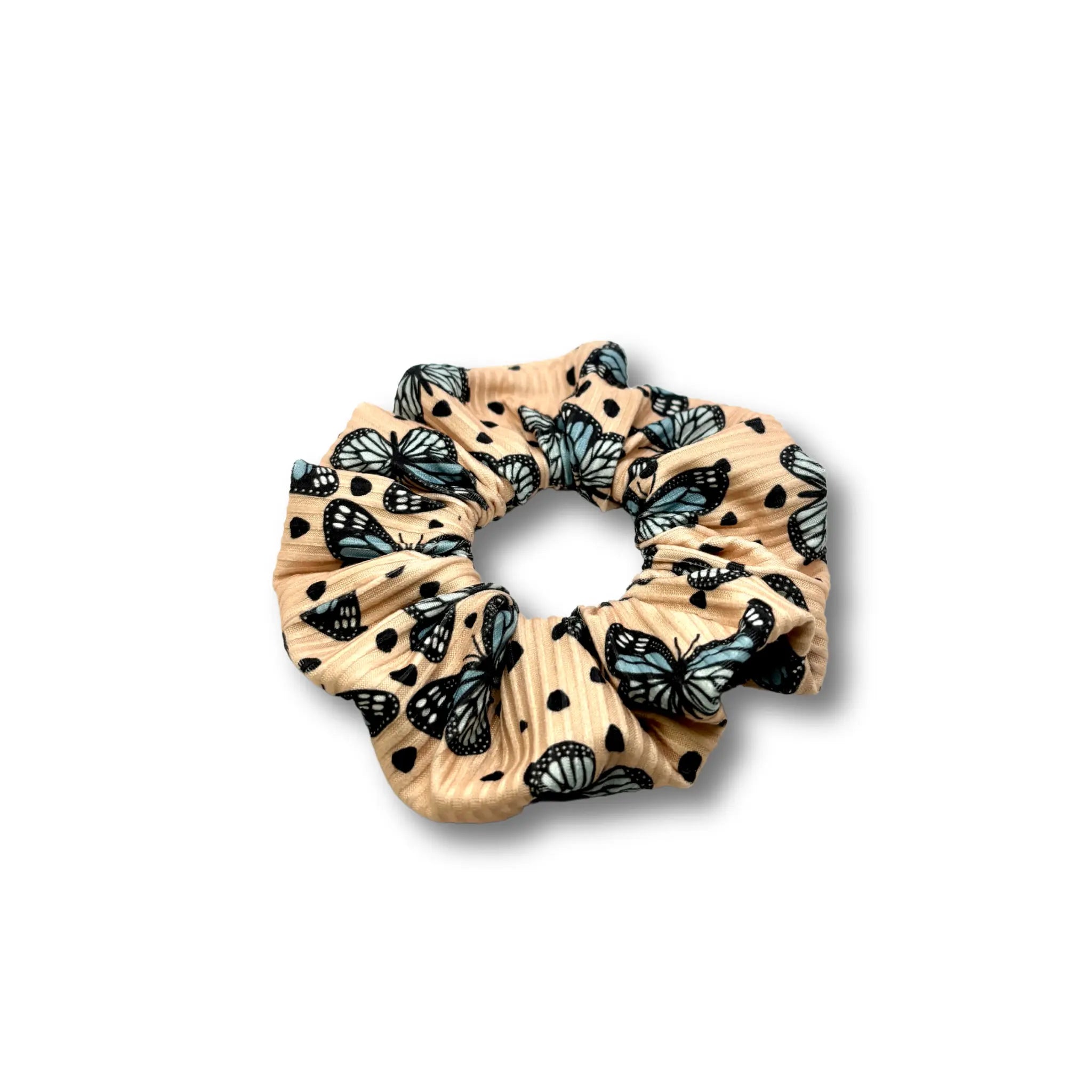 Mini Butterfly Summer Ribbed Scrunchie