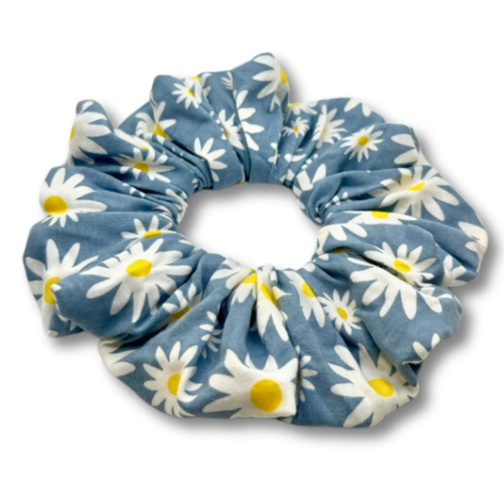 Blue Daisy Scrunchie