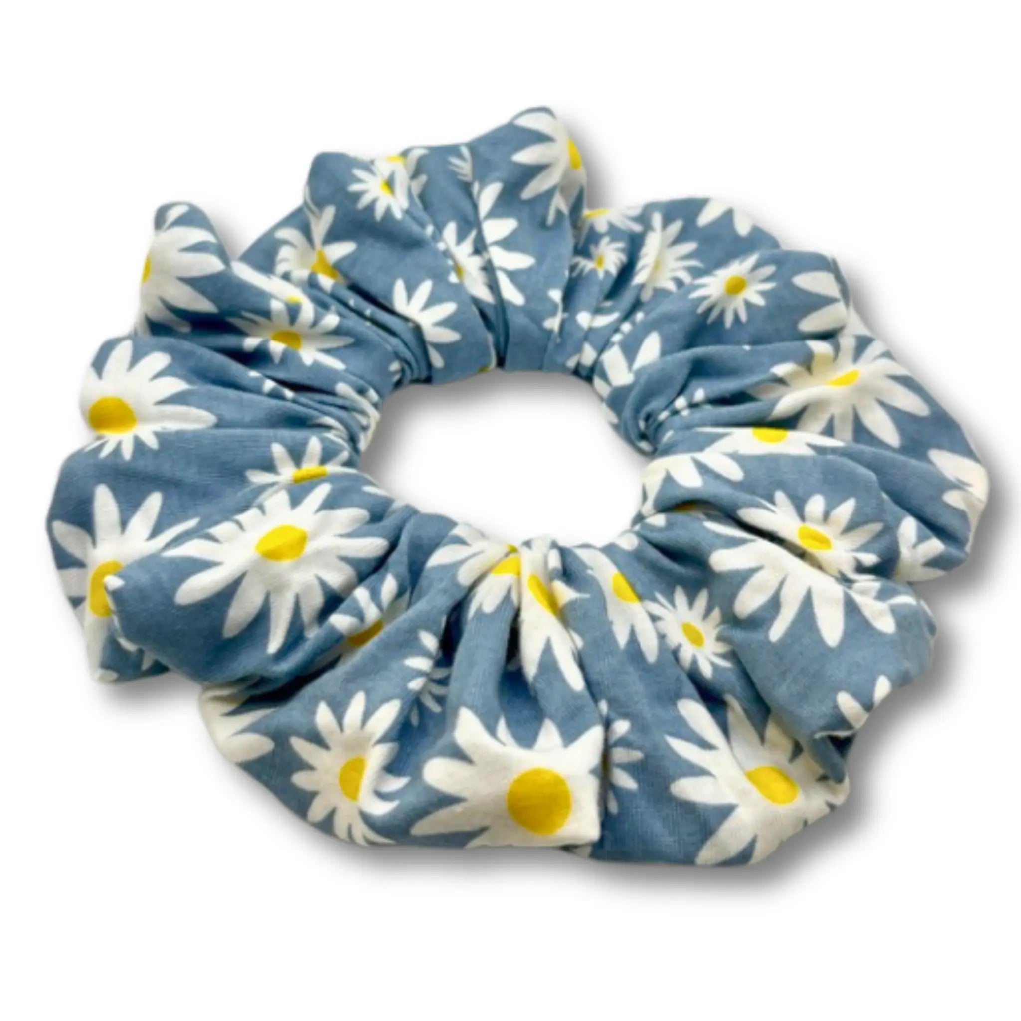 Blue Daisy Scrunchie