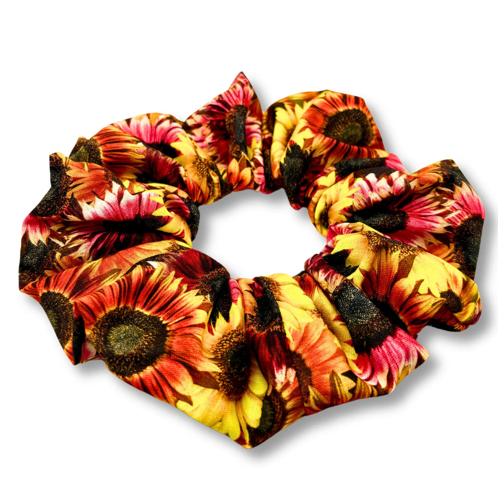 Colorful Sunflower Fall Scrunchie