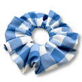 Blue Plaid Scrunchie