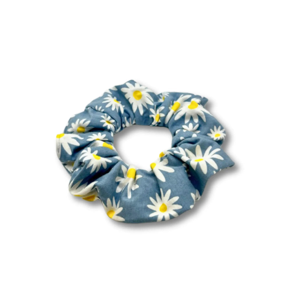 Mini Blue Daisy Scrunchie