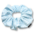 Light Blue Gingham Spring Scrunchie