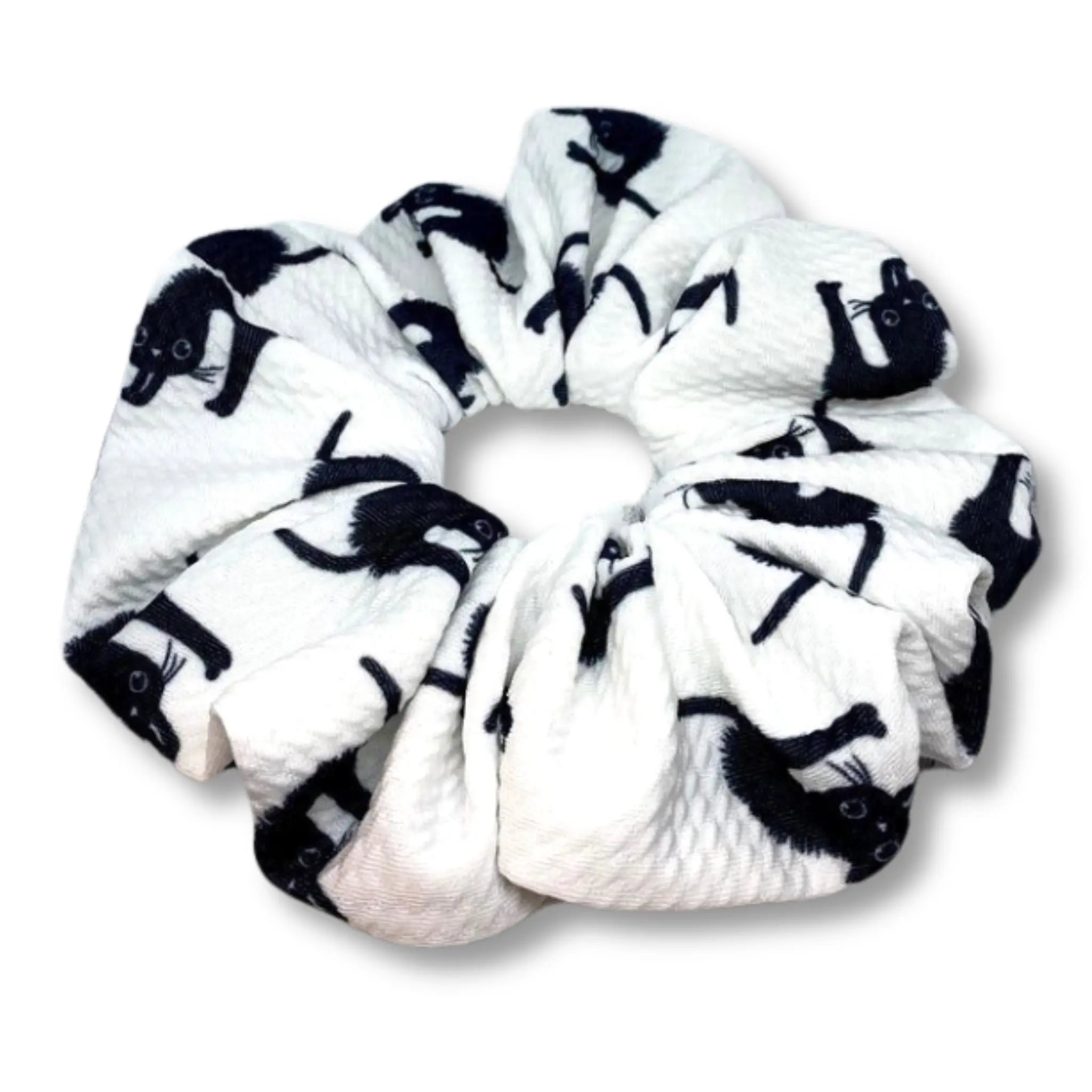 Black Cat Halloween Bullet Scrunchie