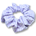 Lilac Gingham Spring Scrunchie