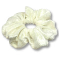Cream Crushed Velvet Scrunchie