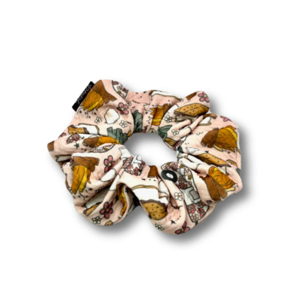 Mini S'mores Camping Summer Bullet Scrunchie