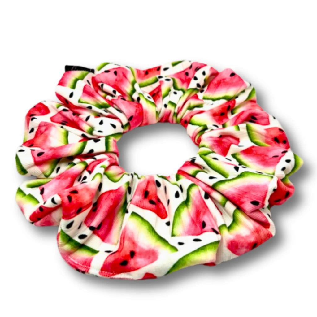 Watermelon Summer Ribbed Scrunchie