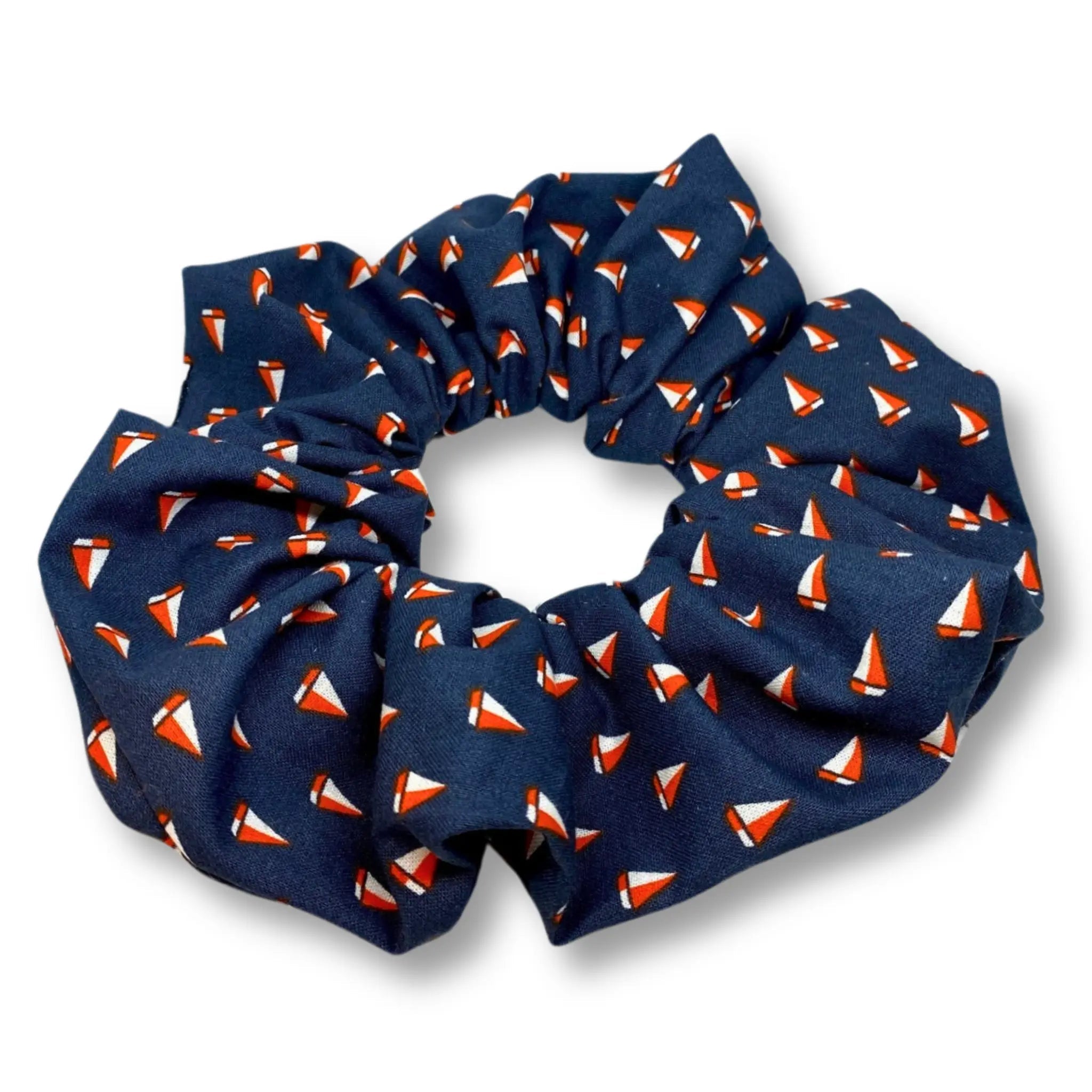 Navy Boat Summer Scrunchie