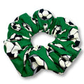 Green Soccer Sports Scrunchie