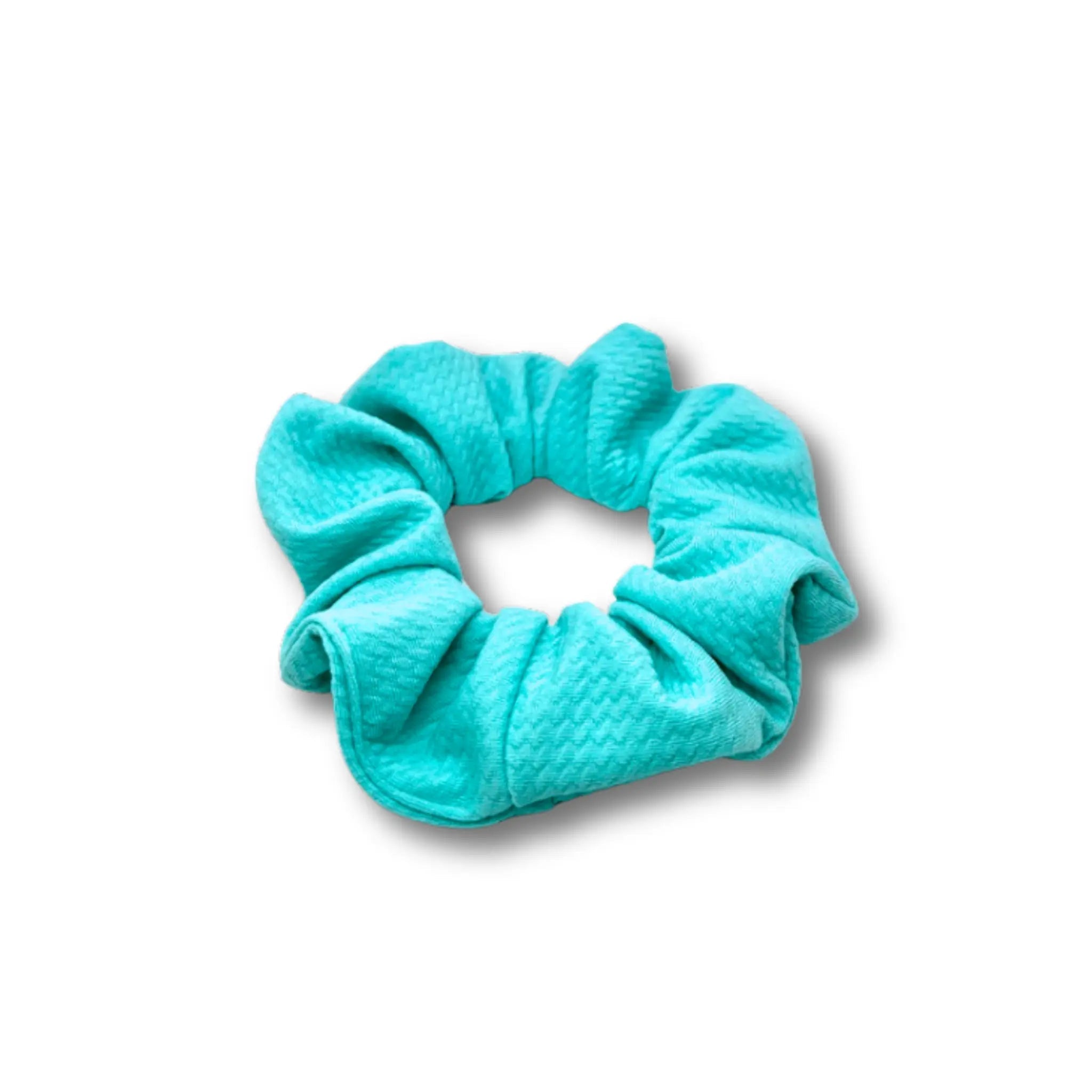 Mini Aqua Summer Bullet Scrunchie