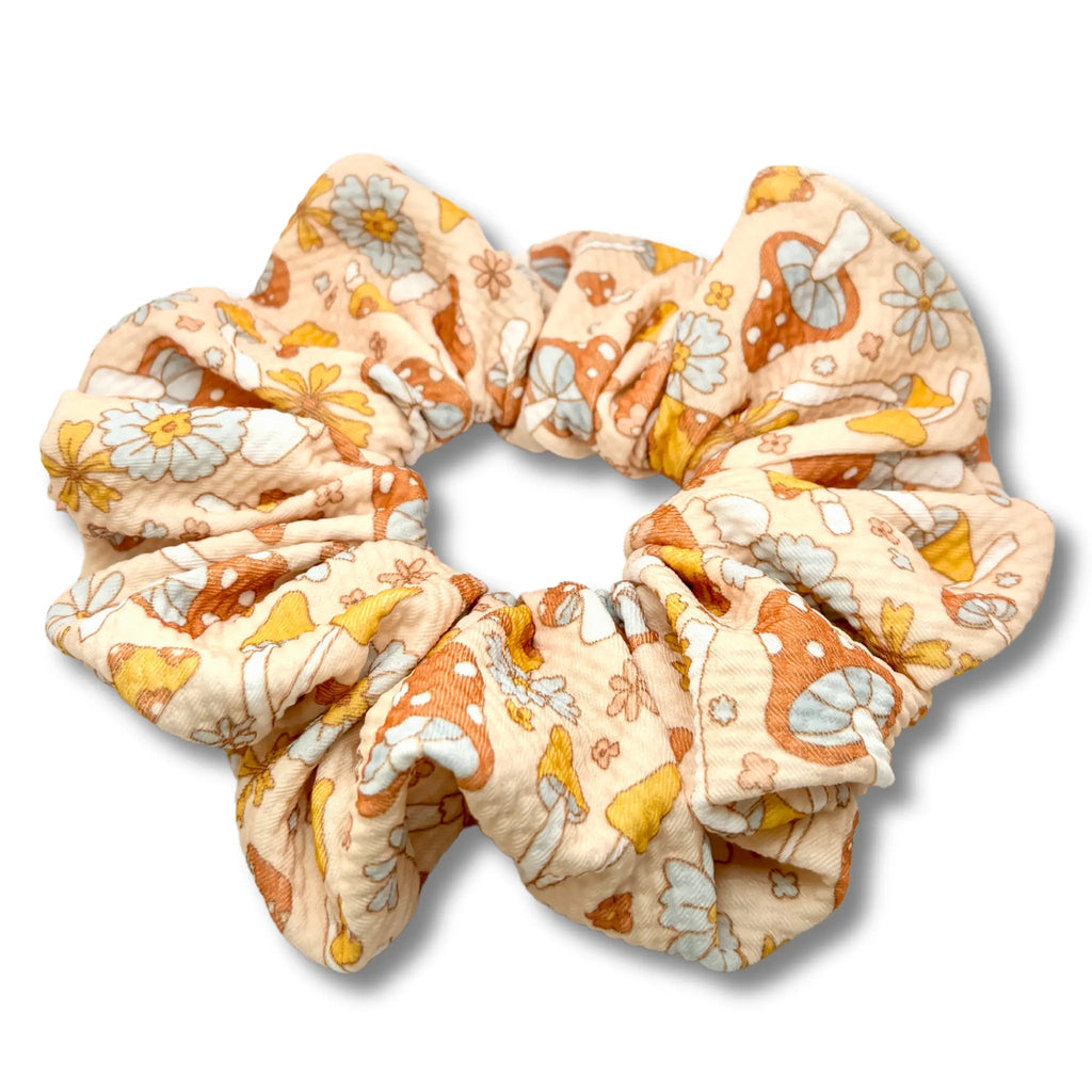 Retro Mushroom Fall Bullet Scrunchie